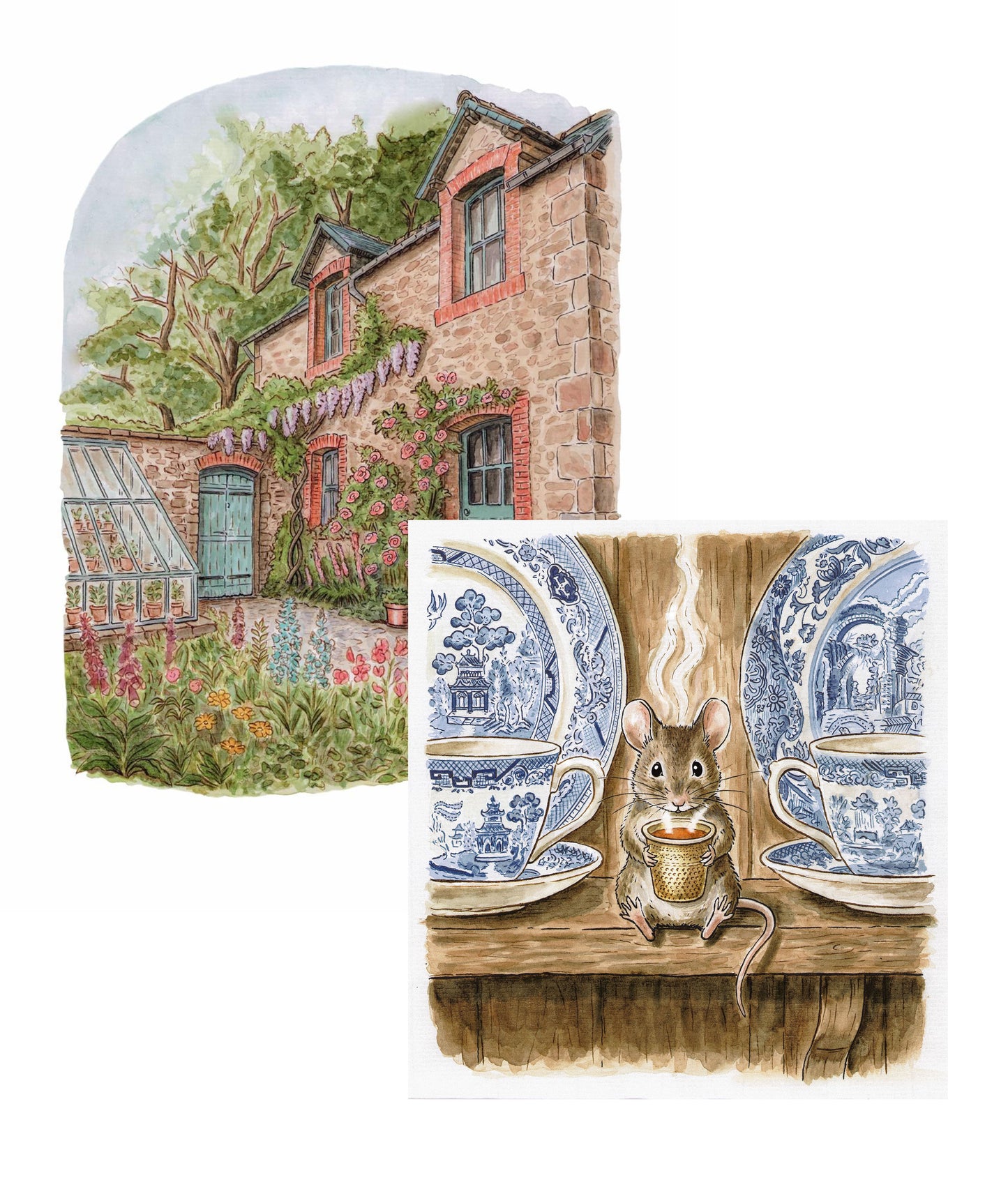 PIP and his Cup of Tea & The Gardener's Cottage Duo